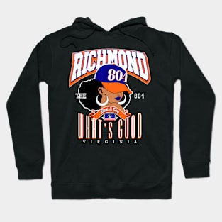 Shawty Rocks Afro Puff In 804 Richmond Virginia Flag Hoodie